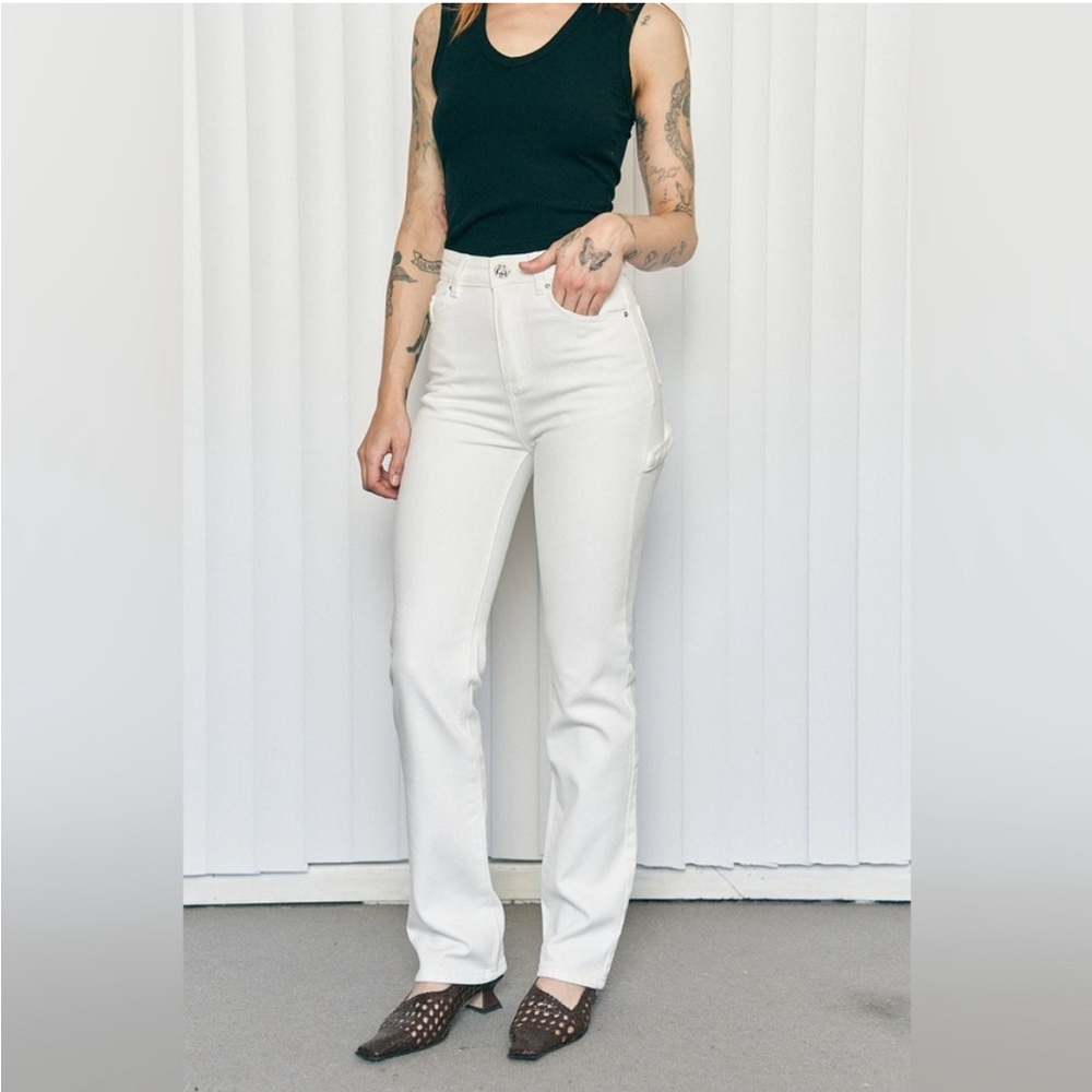 NWT Fashion Brand Company XS TALL White Farm Nap Jeans